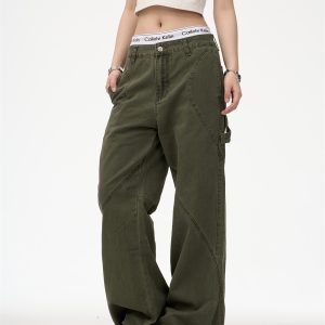 Paratrooper Washed Distressed Straight Deconstructed Vibe Casual Jeans