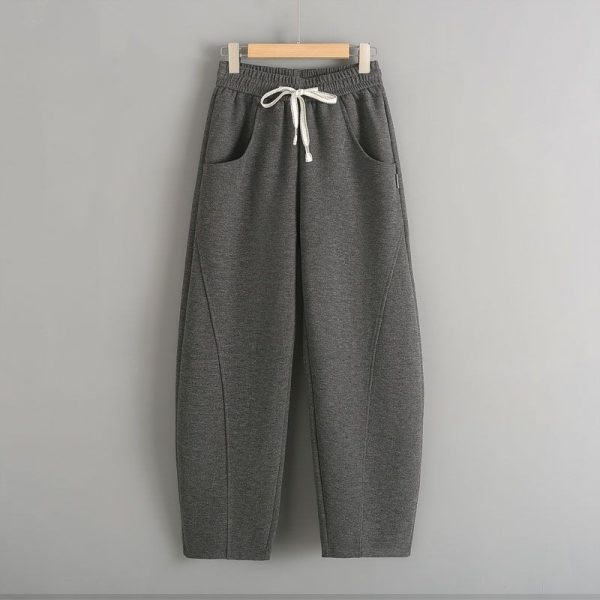 Fleece-lined Elastic Sickle High Waist Slimming Pants - Image 6