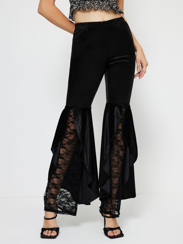 Women's Elegant Lace Casual Bell-bottom Pants - Image 6