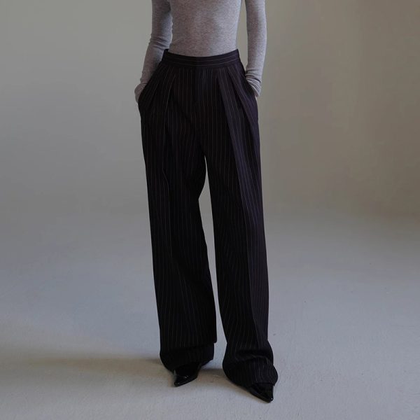 All-matching Striped Suit Pants For Women Autumn And Winter - Image 6