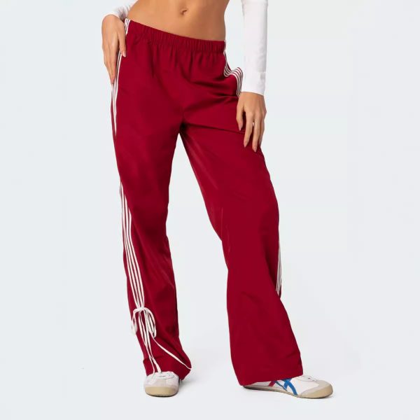 Casual Fashion All-matching Sports Four Bars Contrast Color Straight-leg Pants - Image 2