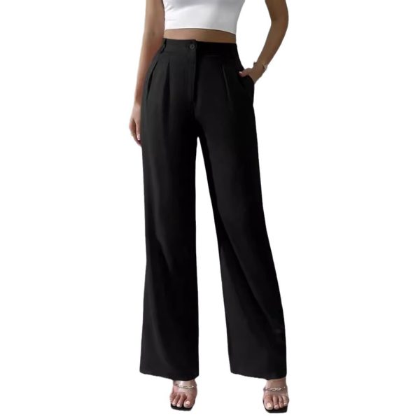 Women's Fashionable Elegant Solid Color Suit Pants - Image 7