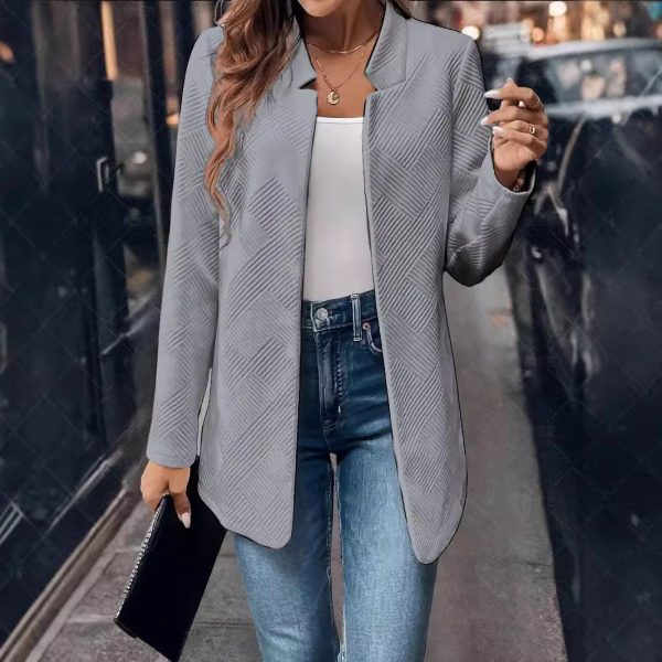 Women's Textured Cardigan Fashionable Jacket - Image 4