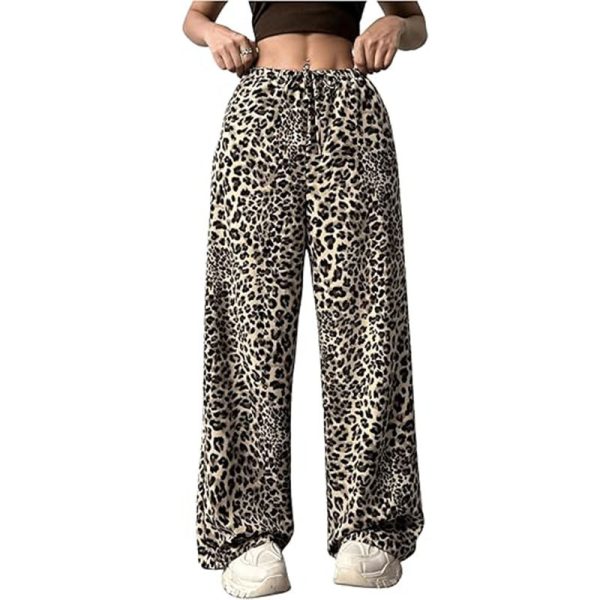 All-match Leopard Print Low Waist Casual Pants - Image 3