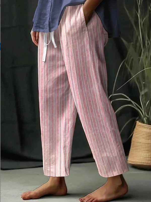 Linglong Linen Drawstring Leisure Trousers - Image 5