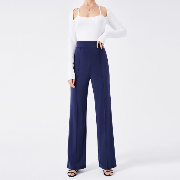 Solid Color Casual Pants Slim, High-waisted Bell Bottoms - Image 7