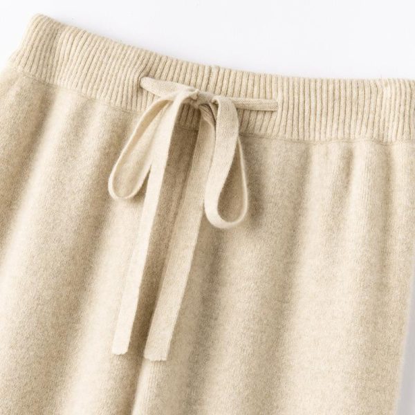 Women's Wool Knitted Wide-leg Pants Mop - Image 4