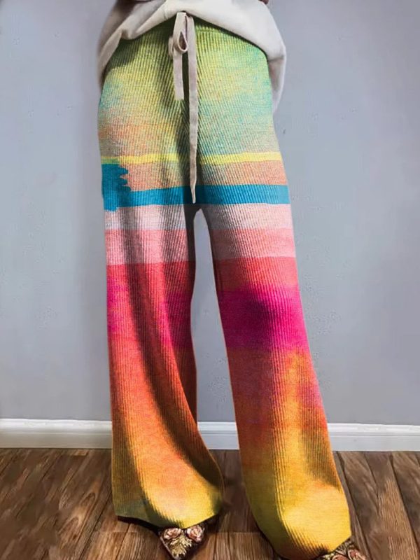 D Printed European And American Leisure Wide Leg Sports European And American Trousers - Image 7