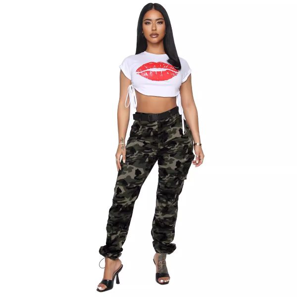 Denim Camouflage Cargo Pants Jeans Casual - Image 2