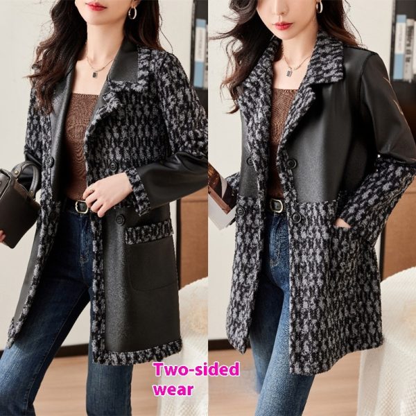 Haining Leather Coat For Women - Image 2