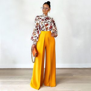 Loose Slimming Wide-leg Pants Solid Color Straight Fashion Casual Pants
