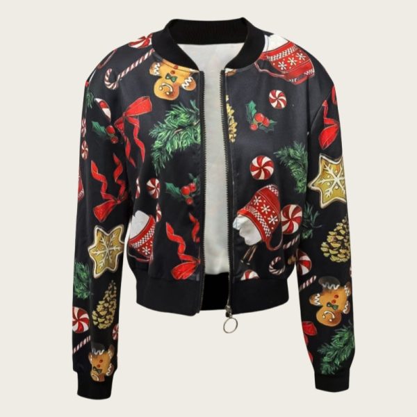 Christmas 3D Printed Short Long Sleeve Casual Jacket - Image 6