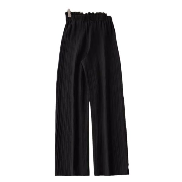 Women's Solid Color Belt Casual Pants - Image 5