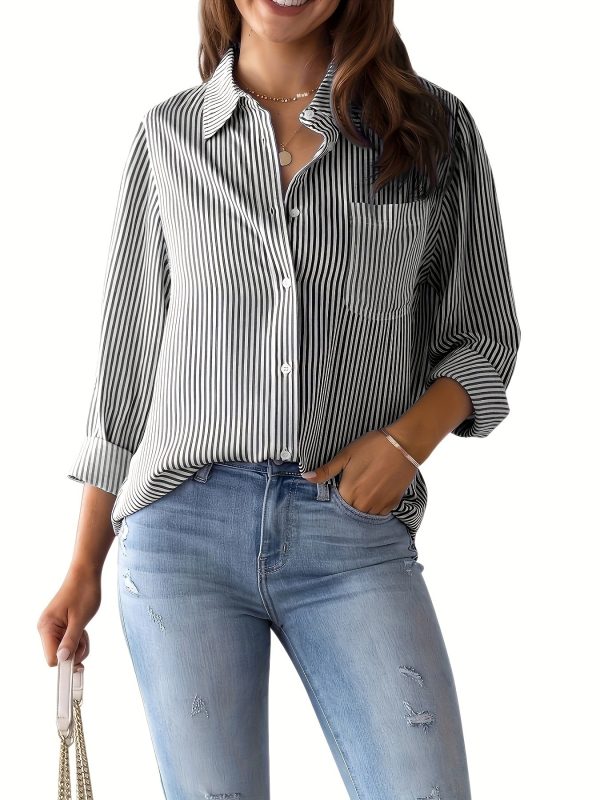 Women's Loose Casual Long Sleeves Shirt - Image 5
