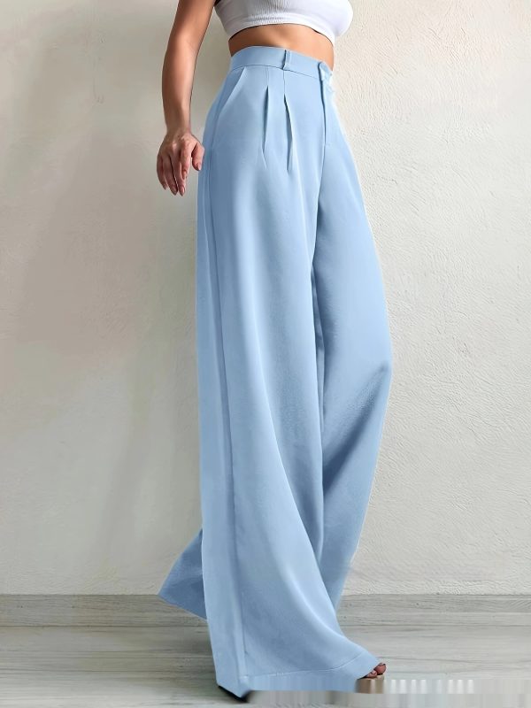 Elegant Solid Color High-grade Draping Formal Suit Trousers - Image 6