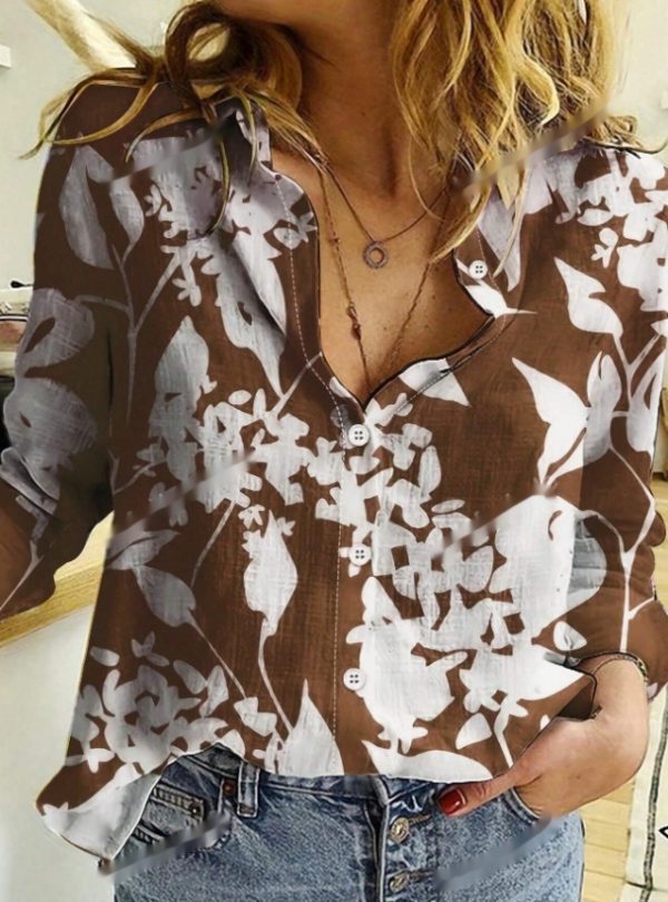 Women's Spring Summer Long Sleeve Casual Shirt
