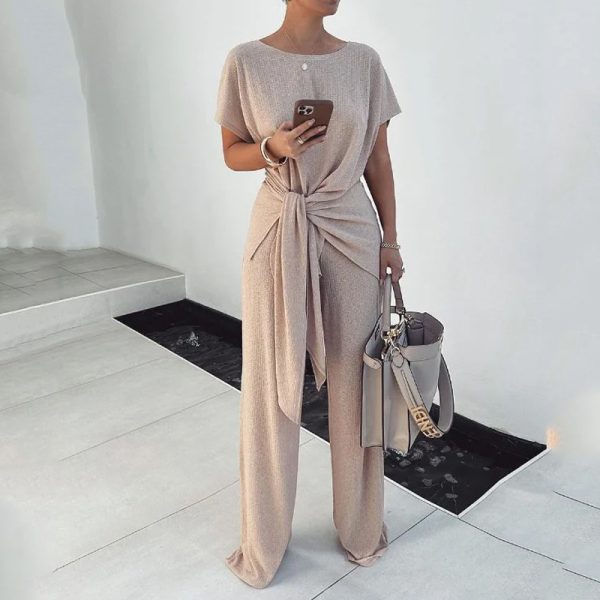 New Fashionable Knitted Pleated Lace-up Graceful And Fashionable Suit Pants - Image 10