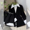 New Fake Two Pieces Suit Jacket Tops Pantskirt Two-piece Set - Image 2