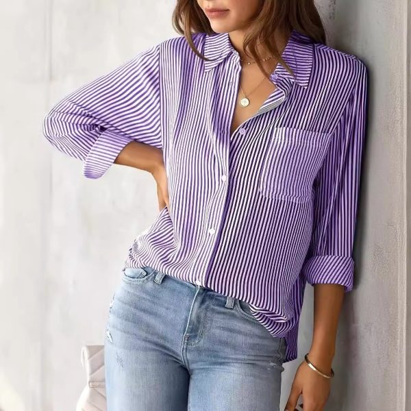 Women's Loose Casual Long Sleeves Shirt - Image 2