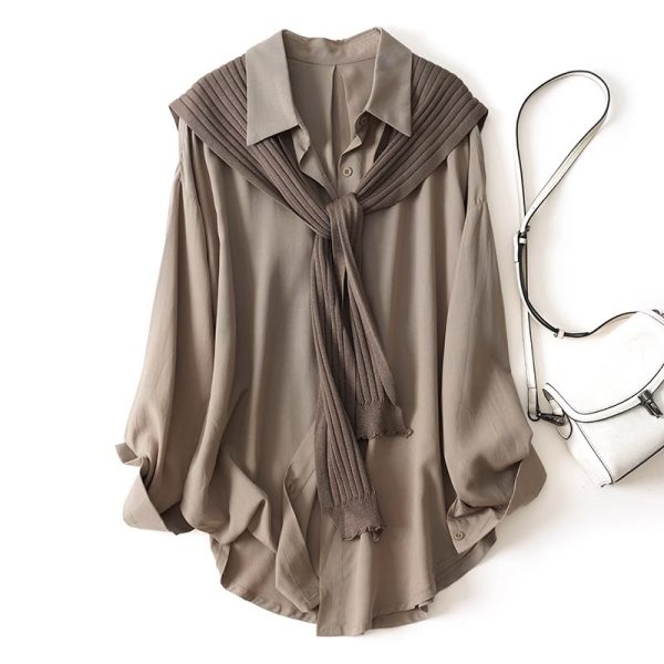 Two-piece Casual Loose Shirt - Image 5