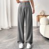 Autumn And Winter High Waist All-matching Wide Leg Leisure Suit Pants For Women