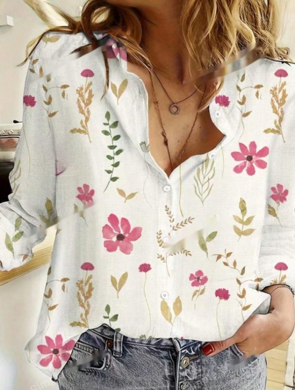 Women's Spring Summer Long Sleeve Casual Shirt