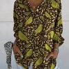 Long Style Long Sleeve Pattern Printed Shirt For Women - Image 5