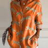 Long Style Long Sleeve Pattern Printed Shirt For Women - Image 9