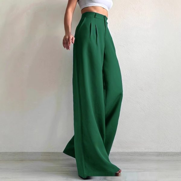Elegant Solid Color High-grade Draping Formal Suit Trousers - Image 2