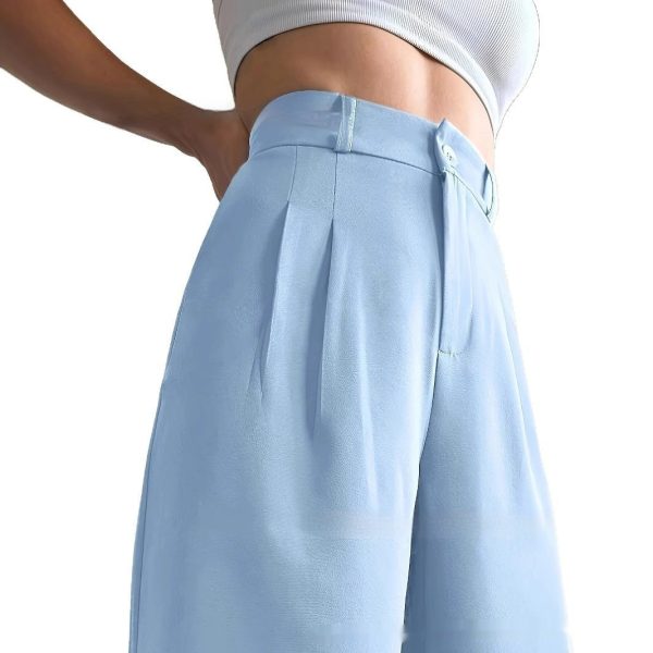 Elegant Solid Color High-grade Draping Formal Suit Trousers - Image 5
