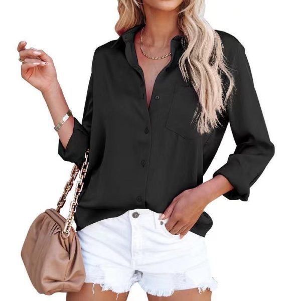 European And American Women's Clothing Spring Long Sleeve V-neck - Image 7