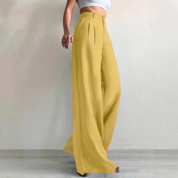 Elegant Solid Color High-grade Draping Formal Suit Trousers - Image 4