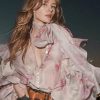 Unique Ruffled Temperament Polka Dot Shirt Women