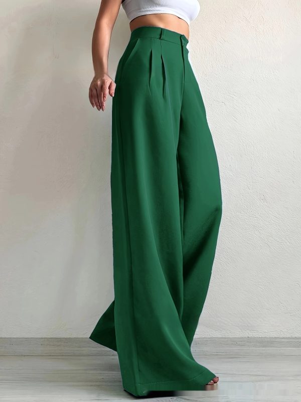 Elegant Solid Color High-grade Draping Formal Suit Trousers - Image 8