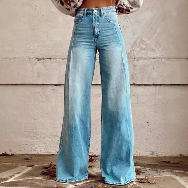 Women's Wide-leg Pants Fashion High Waist Casual Trousers 3D Printing - Image 3