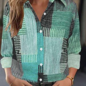 Women's Spring Summer Long Sleeve Casual Shirt