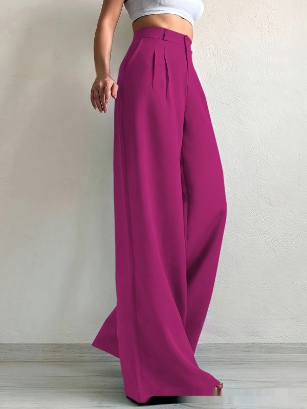 Elegant Solid Color High-grade Draping Formal Suit Trousers - Image 9