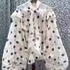 Unique Ruffled Temperament Polka Dot Shirt Women - Image 2