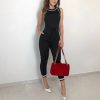 Round Neck Sleeveless Vest Contrast Color Jumpsuit - Image 4