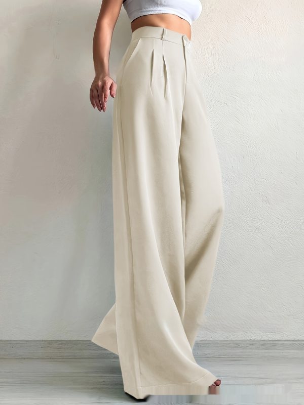 Elegant Solid Color High-grade Draping Formal Suit Trousers - Image 10