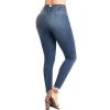 Jeans Con Faja Interna Levanta Cola Elastic Seamless Plus Size Skinny Pencil Pants Female Pocket Workout Running Leggings - Image 3