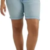 Plus Size Rolled Denim Bermuda Shorts - Image 6