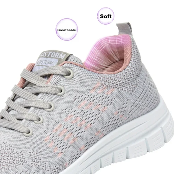 Oulylan Summer Breathable Running Shoe Women Fashion Non-Slip Sneakers Lightweight Lace Up Athletic Shoes Sport Jogging Footwear - Image 5