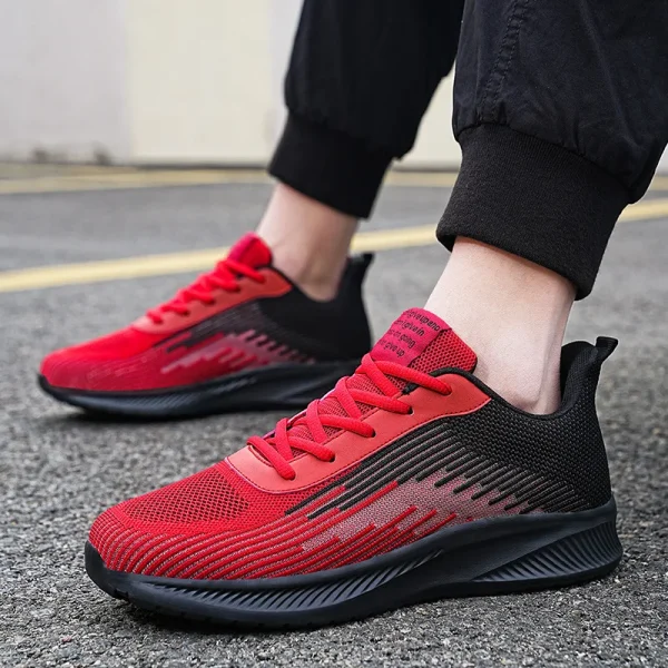 Summer Hot Sale Red Mesh Men Running Sneakers Big Size 47 Light Breathable Women Training Shoes Non-slip Sport Shoes for Man - Image 2