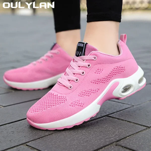 Oulylan Women Casual Sneakers Shoes Mesh Breathable Running Shoes Air Cushion Platform Summer Sports Shoes Luxury Lightweight - Image 2
