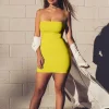 Summer Red Solid Vintage Women's Mini Dress Street Sexy Korean Fashion Club Dress Sleeveless Spaghetti Strap Elegant Y2k Clothes - Image 6