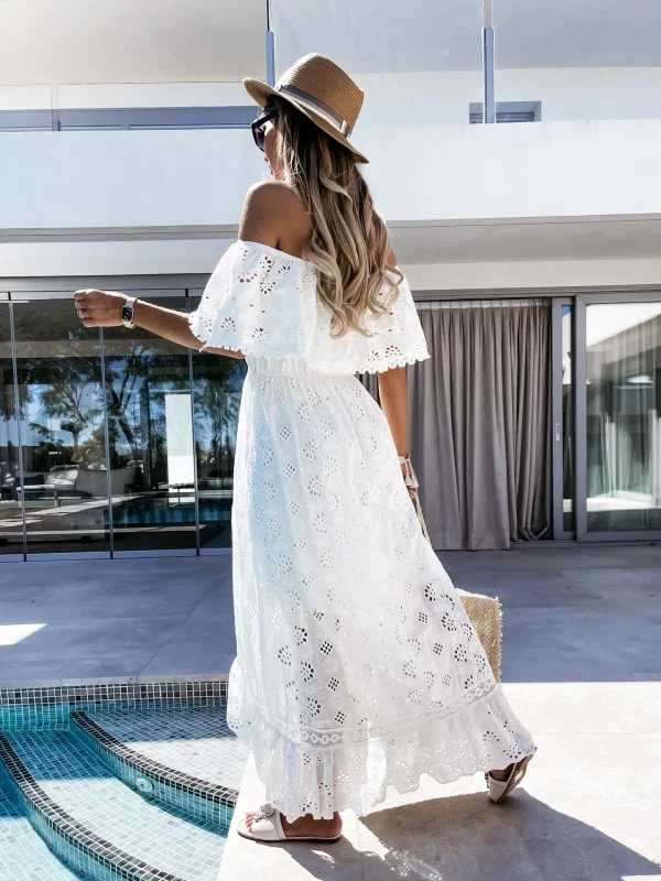 Trendy Casual Summer White Dress for Women Cover-ups Outfits New Boho Hippie Chic Long Maxi Dresses Elegant Party Beachwear - Image 4