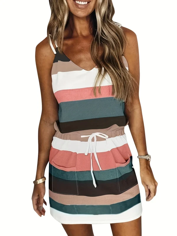 Sleeveless Dress for Women Clothing 2025 Summer Vacation Pullover Beach Sundress Female Korean Fashion Slim Sexy Short Dresse M - Image 2