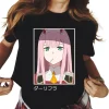 Anime Darling In The Franxx Zero Two Print T Shirt Men Women Fashion Casual Streetwear Short Sleeve Plus Size Unisex T Shirt - Image 2
