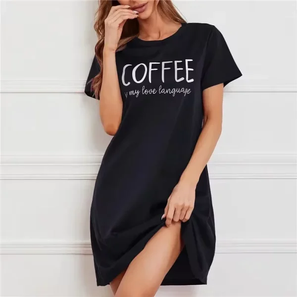 Plus Size Women's Fashion Dresses Outdoor Halter Home Stretchy Nightgowns Sexy Colourful Lips Printed Women's Street Knee Skirt